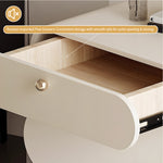 Load image into Gallery viewer, Elegant White Rotating Nightstand with Dual Drawers
