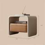 Load image into Gallery viewer, Sleek Modern Nightstand with Curved Edges Wooden Storage Drawer
