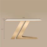 Load image into Gallery viewer, Golden Base Console Table with Decorative Accent
