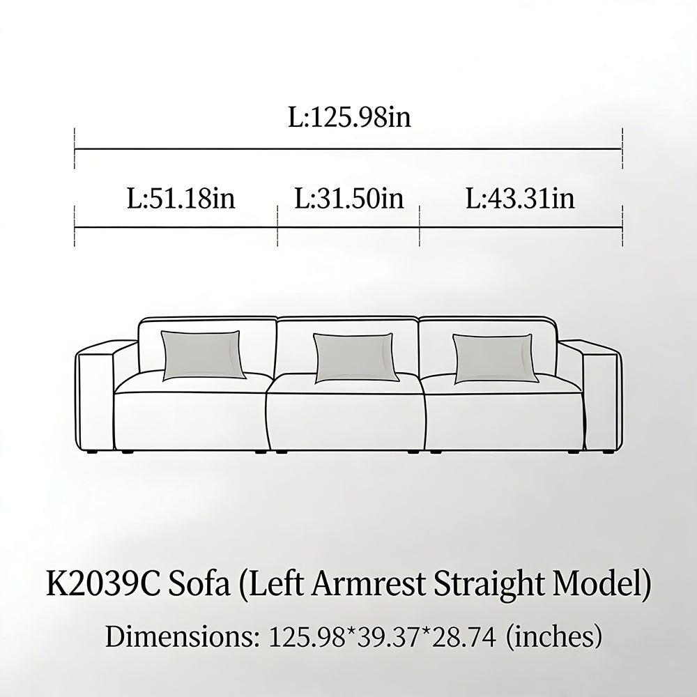 Modern Modular Washable Fabric Sectional Sofa