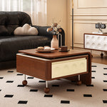 Load image into Gallery viewer, Modern Extendable Coffee Table with Sliding Top Walnut Wood Finish
