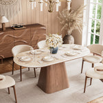 Load image into Gallery viewer, Walnut &amp; Sintered-Stone Dining Set Oval Table + Matching Sideboard Cabinet
