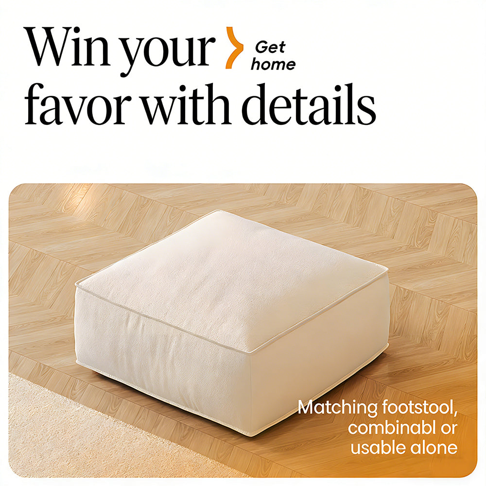 Modern Double-Sided Sectional Sofa in Skin-Friendly Cat-Scratch Fabric with Latex Support