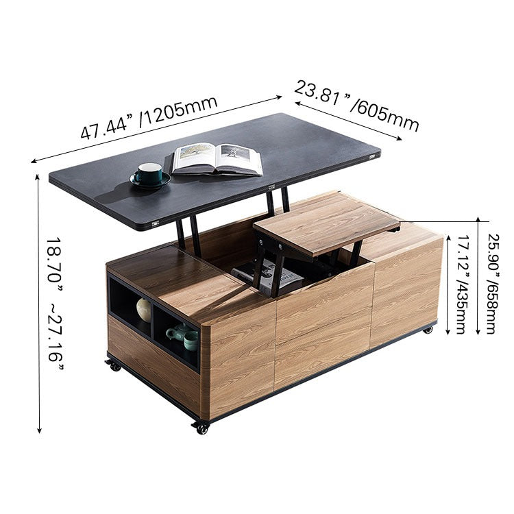 47.4" Coffee Table Lift Top Hidden Large Storage
