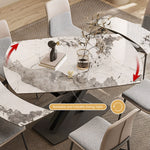 Load image into Gallery viewer, 46.8&quot;-70.2&quot; Versatile Elegant Extending Dining Table with Rotating Top Perfect for Modern Living Spaces
