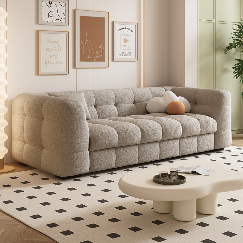 83.8" Elegant Convertible Sofa Bed Chic Design with 3.9" Thick Mattress Space-saving Sleeper Sofa