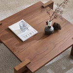 Load image into Gallery viewer, 39.78&quot; Mid-Century Coffee Table Natural Red Oak Retro Wood Finish Fluted Design
