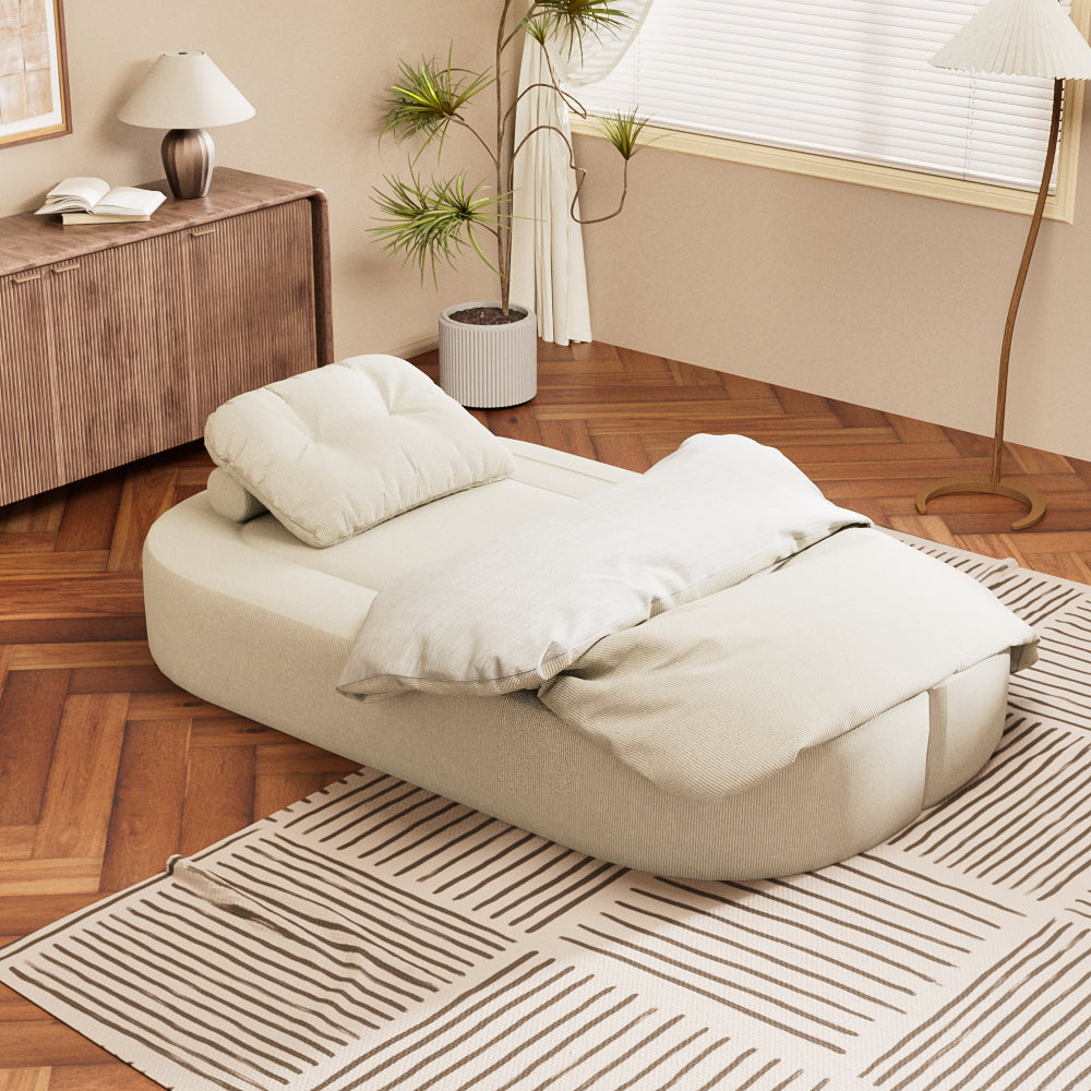 78.7" Compressed Loveseat Sofa Wrinkle-resistant Corduroy Lightweight Double Seat for Multi-scene Use