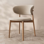 Load image into Gallery viewer, 2PCS Dining Chair Modern Ash Wood Frame Curved Backrest
