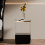 Load image into Gallery viewer, Modern Sculptural Nightstand Bedside Table with Scratch Resistant Leather &amp; Smart Sensor Lighting
