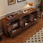 Load image into Gallery viewer, Classic Walnut Living Room Furniture Set TV Cabinet &amp; Coffee Table with Elegant Vintage Detailing
