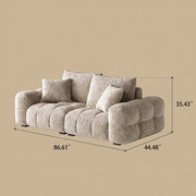 Modern Tufted Chenille Sofa with Deep Adjustable Seating
