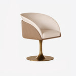 Load image into Gallery viewer, Modern Luxury Swivel Accent Chair Upholstered Vanity Chair with Gold Pedestal Base 1 Piece
