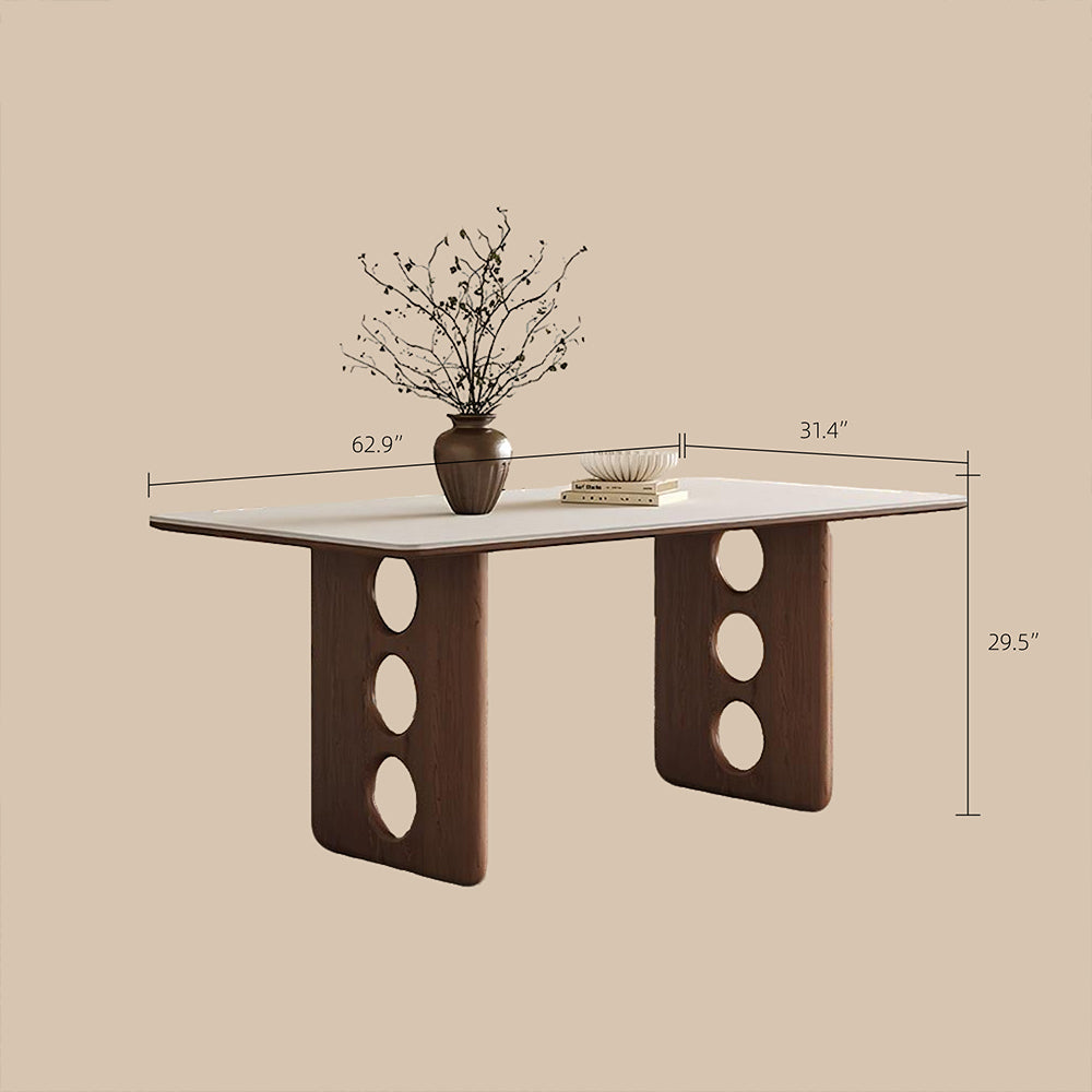 62.9'' Dining Table Modern Design Elegant Appearance Spacious Surface for Dining and Gathering
