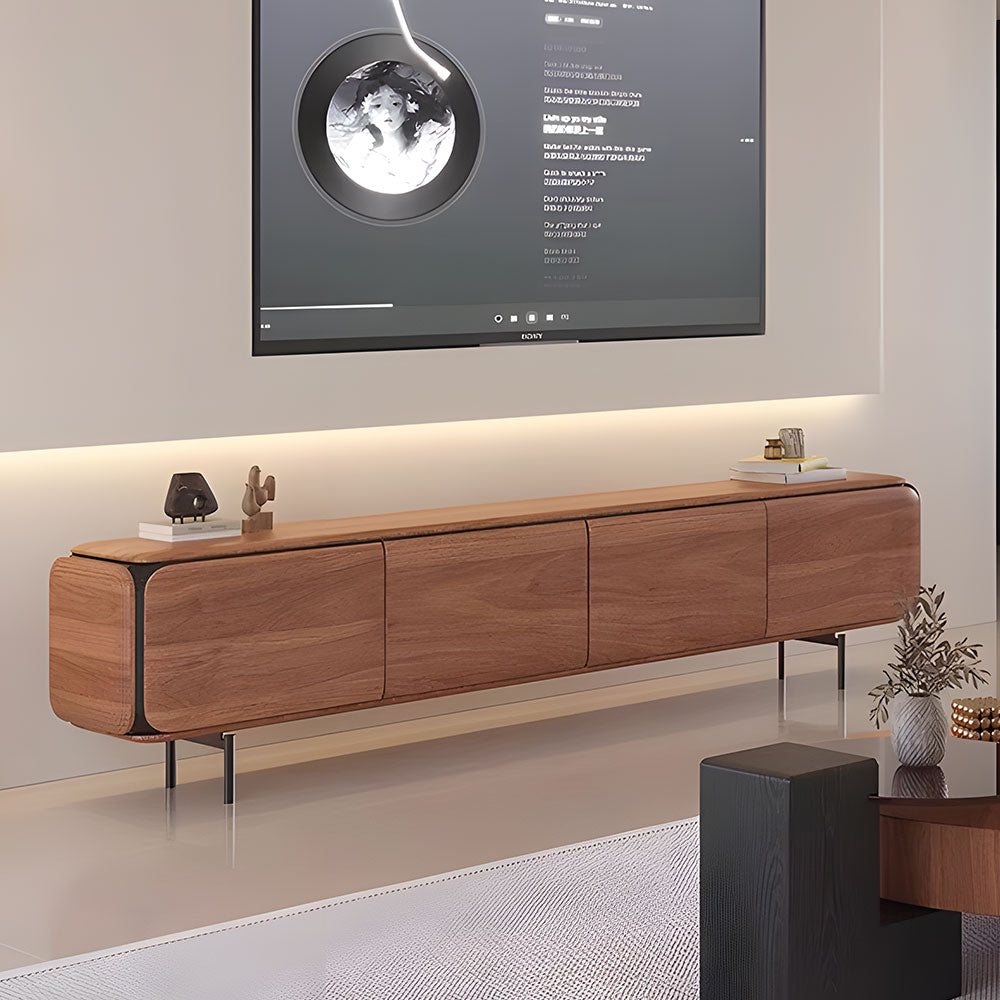 TV Stand Wooden TV Cabinet Modern Design Spacious Storage Elegant Aesthetic