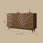 Load image into Gallery viewer, Modern Wooden Sideboard with Sculpted Wave Front Contemporary Storage Cabinet
