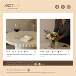 Load image into Gallery viewer, 31.2&#39;&#39; White Round Coffee Table Vertical Textured Design Modern Minimalist Style
