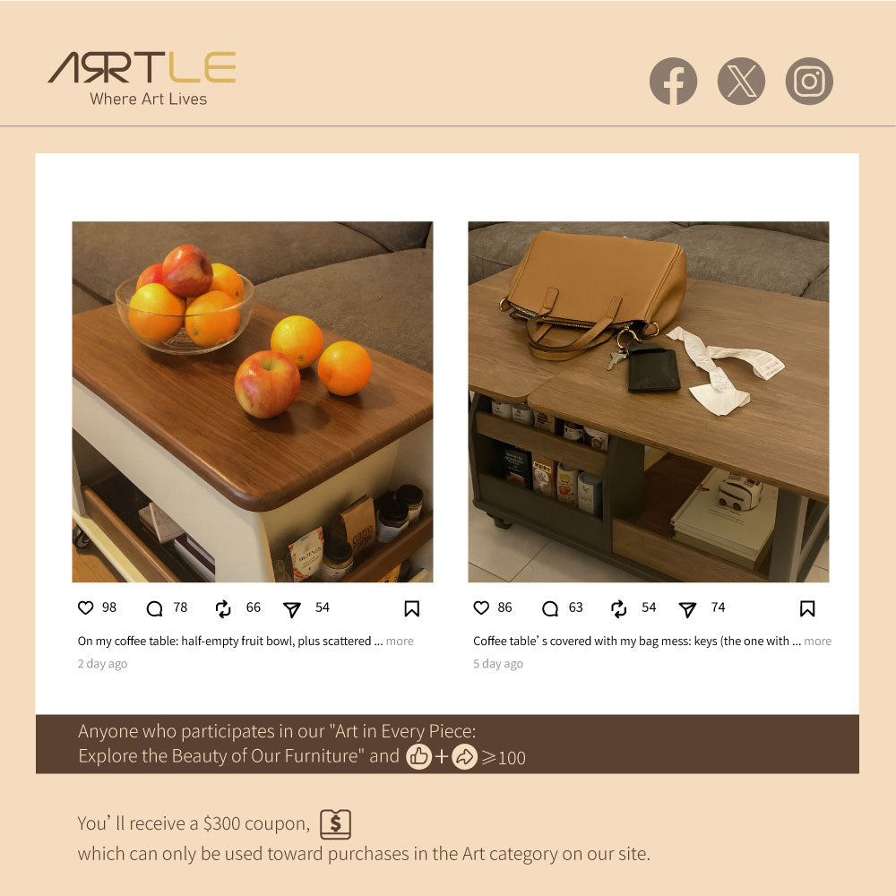 Lift Top Coffee Table with Hidden Storage Rolling Wheels Modern Multifunctional Desk Design for Living Room