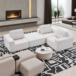 Load image into Gallery viewer, 136.5&quot; Modular Compressed Sofa Modern Tufted Lightweight Convertible Sectional for Multi-scene Use
