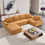Load image into Gallery viewer, 124.8&quot; Modular Compressed Sofa Lightweight Corduroy Sectional Easy to Move for Multi-scene Use

