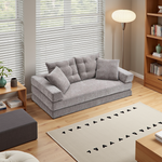Load image into Gallery viewer, 70&#39;&#39;-78&#39;&#39;Convertible Sofa Bed Tufted Cushion Armrest Foldable Design in Grey Fabric Upholstery
