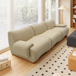 Load image into Gallery viewer, 109&#39;&#39;Modern Three Seater Sofa Boucle Fabric Curved Armrest Deep Cushion Design Cozy Minimalist Style
