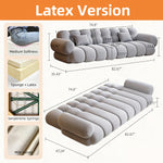 Load image into Gallery viewer, Modern Bubble Cushion Velvet Sofa Bed Convertible Deep Seat Sleeper
