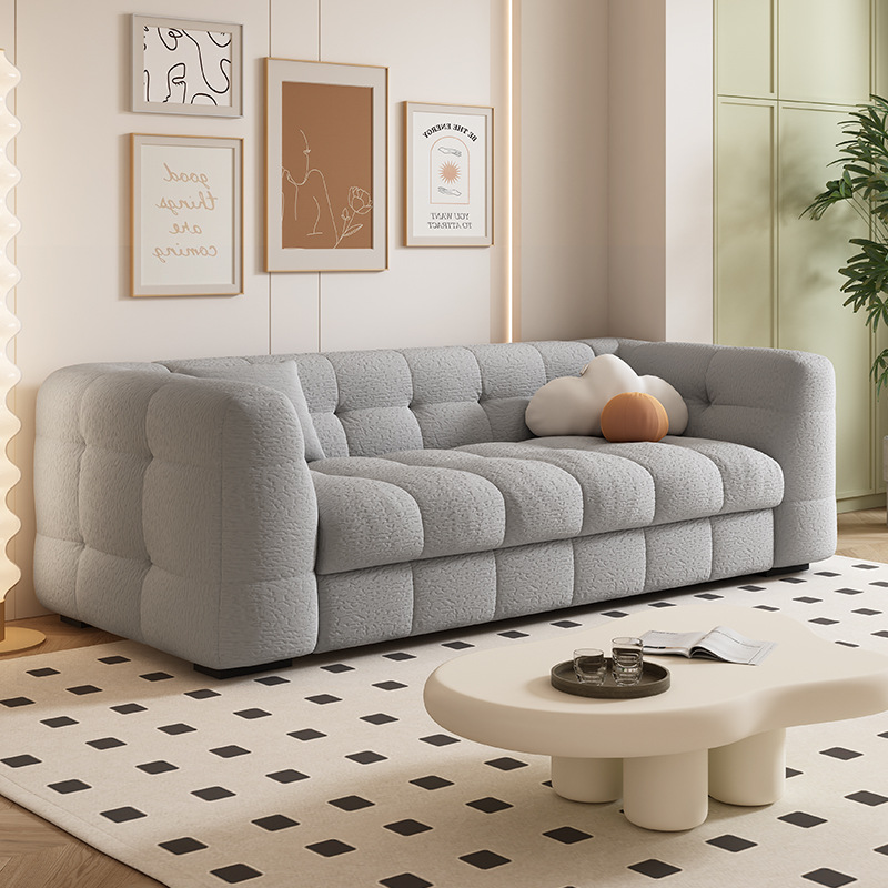 83.8" Elegant Convertible Sofa Bed Chic Design with 3.9" Thick Mattress Space-saving Sleeper Sofa