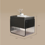 Load image into Gallery viewer, Sleek Smart Nightstand with Acrylic Base and Motion Sensor LED Lighting
