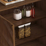 Load image into Gallery viewer, Modern Wooden Sideboard with Sculpted Wave Front Contemporary Storage Cabinet
