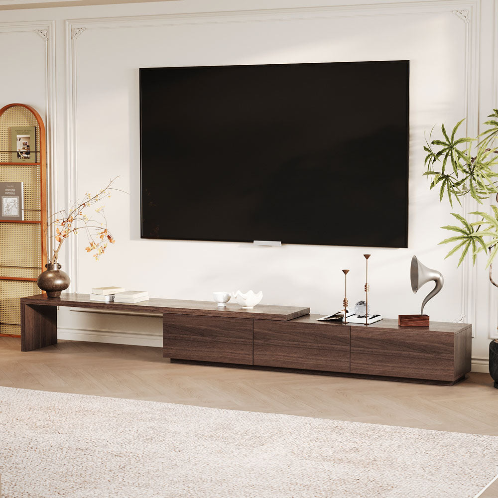 Extendable TV Stand with Storage Drawers Modern TV Console