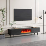Load image into Gallery viewer, Electric Fireplace TV Stand Flame Effect with 3 Color LED Lights for 65 to 75 inches TVs
