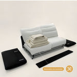 Load image into Gallery viewer, 70.9&quot; Beige Sleeper Sofa with 3.9&quot; Thick Spring Mattress Modern Space-saving Design
