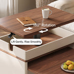 Load image into Gallery viewer, Modern Lift Top Coffee Table with Storage Extendable Wooden Coffee Table with Open Shelves Multi-Functional Living Room Table
