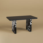 Load image into Gallery viewer, 54.6"/62.4" Modern Italian Dining Table Black Marble Base &amp; Minimalist Luxury Design
