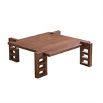 Load image into Gallery viewer, 39.78&quot; Mid-Century Coffee Table Natural Red Oak Retro Wood Finish Fluted Design
