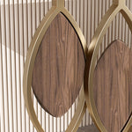 Load image into Gallery viewer, Modern Sintered Stone Entryway Console Table with Gold Metal Artistic Base
