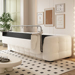 Load image into Gallery viewer, 83.8&quot; Elegant Convertible Sofa Bed Chic Design with 3.9&quot; Thick Mattress Space-saving Sleeper Sofa
