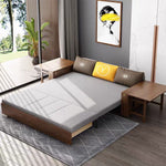 Load image into Gallery viewer, Solid Wood Convertible Sofa Bed with Storage &amp; Dining Table Function Foldable Multi-Functional Sofa for Modern Living

