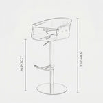 Load image into Gallery viewer, Modern Adjustable Swivel Bar Stool PU Leather Seat Gas Lift Height Adjustable Counter Bar Chair 1 Piece
