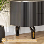 Load image into Gallery viewer, Modern Black Electric Fireplace TV Stand for 65 to 85-inch TVs
