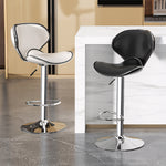 Load image into Gallery viewer, Modern Adjustable Swivel Bar Stool Upholstered Faux Leather Seat Height Adjustable 1 Piece
