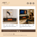Load image into Gallery viewer, Modern Black Electric Fireplace TV Stand for 65 to 85-inch TVs
