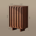 Load image into Gallery viewer, 70.8'' Japanese-Style Wood TV Stand with Carved Sliding Doors Minimalist Low Media Console
