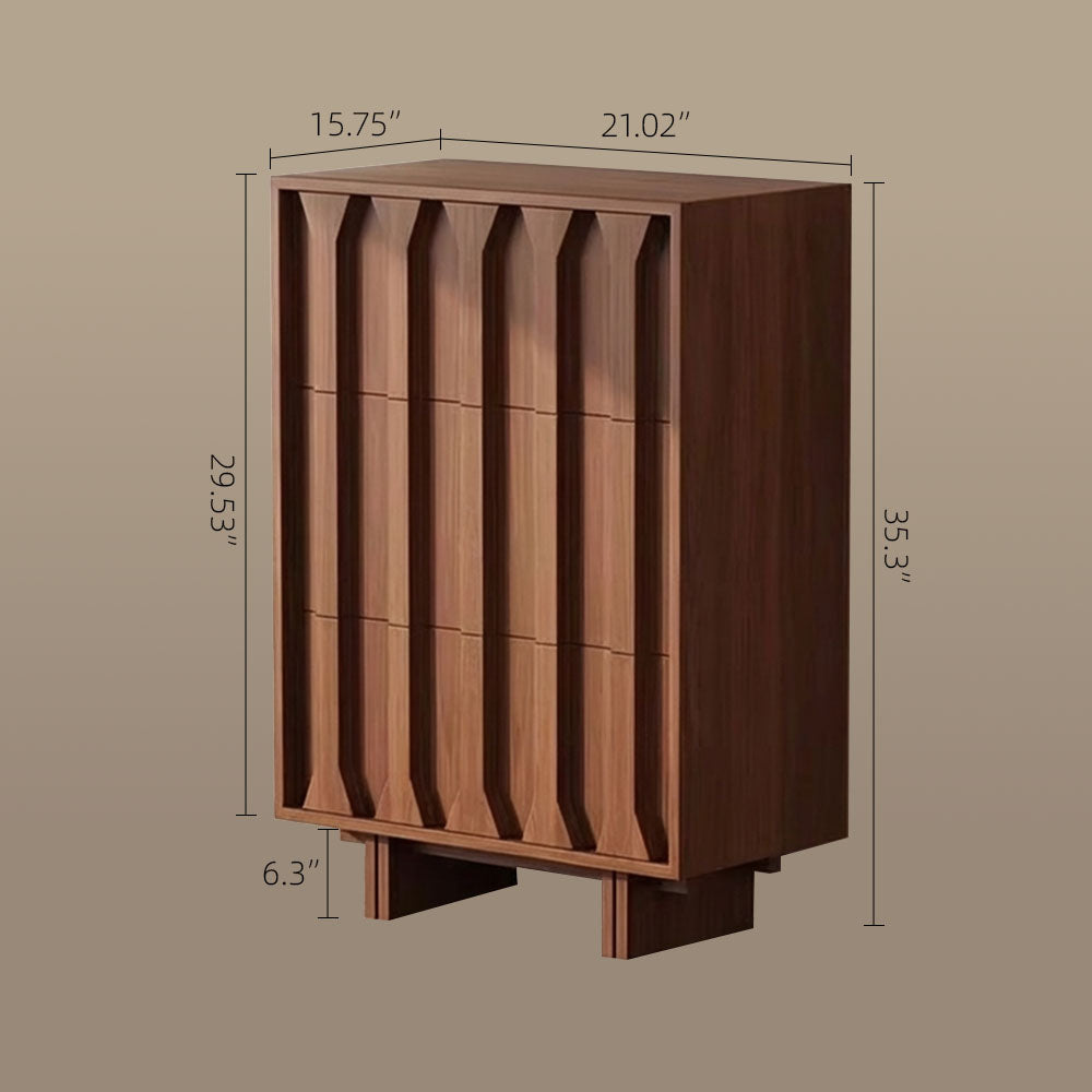 70.8'' Japanese-Style Wood TV Stand with Carved Sliding Doors Minimalist Low Media Console