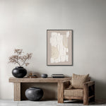 Load image into Gallery viewer, Original handmade texture art, crafted with plaster and golden lines, adding unique depth and serene modern Wabi-Sabi charm.

