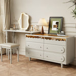 Load image into Gallery viewer, Vintage Solid Wood Shoe Cabinet with Extendable Tabletop Mid-Century Entryway Storage Console with Drawers
