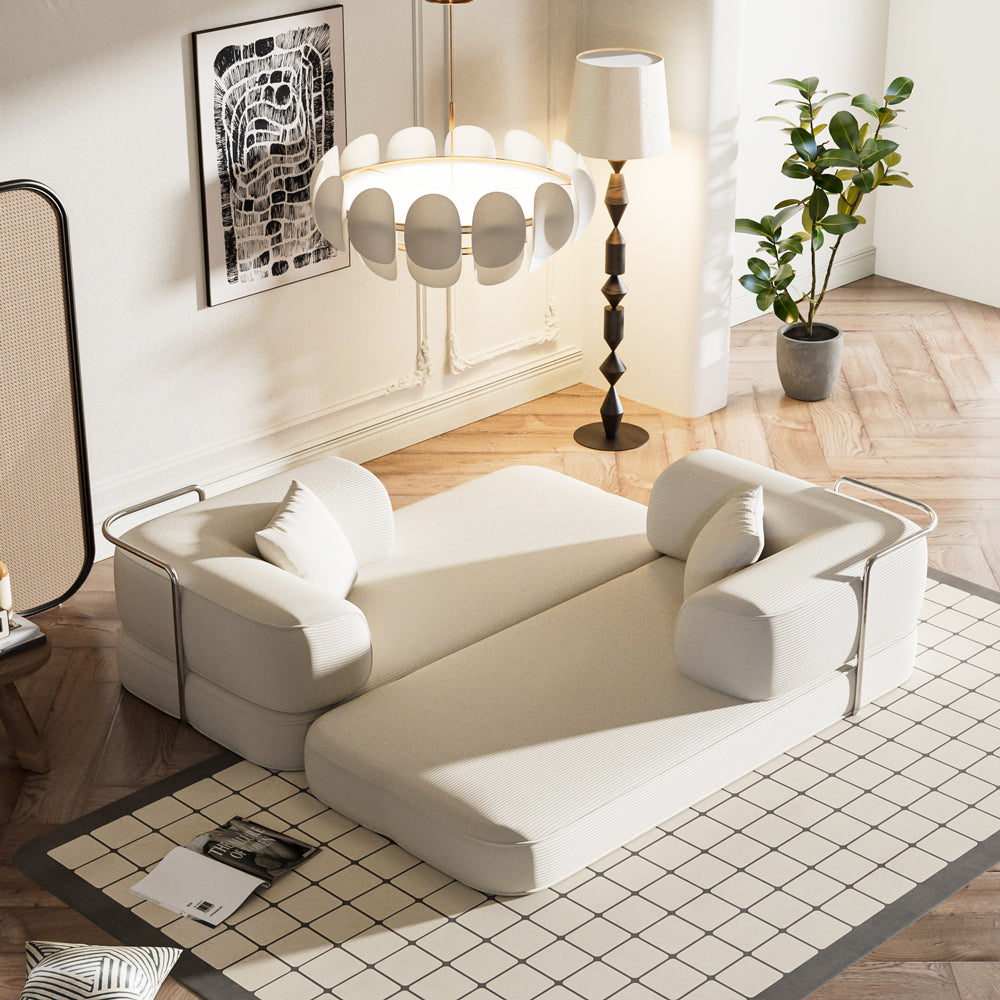 Compressed Sofa Bed Space-Saving Metal Frame Design Stylish