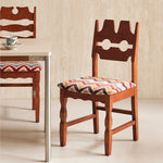Load image into Gallery viewer, 2PCS Dining Chair Retro Style Vintage Shape Ash Wood Linen Upholstery
