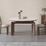 Load image into Gallery viewer, 50.7&quot; Versatile Transformable Dining Table in White and Wood
